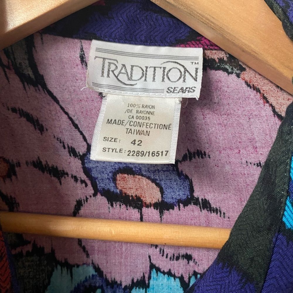 šøVintageĀ 80s Multi Colour Long Sleeve Topšø - Picture 11 of 11